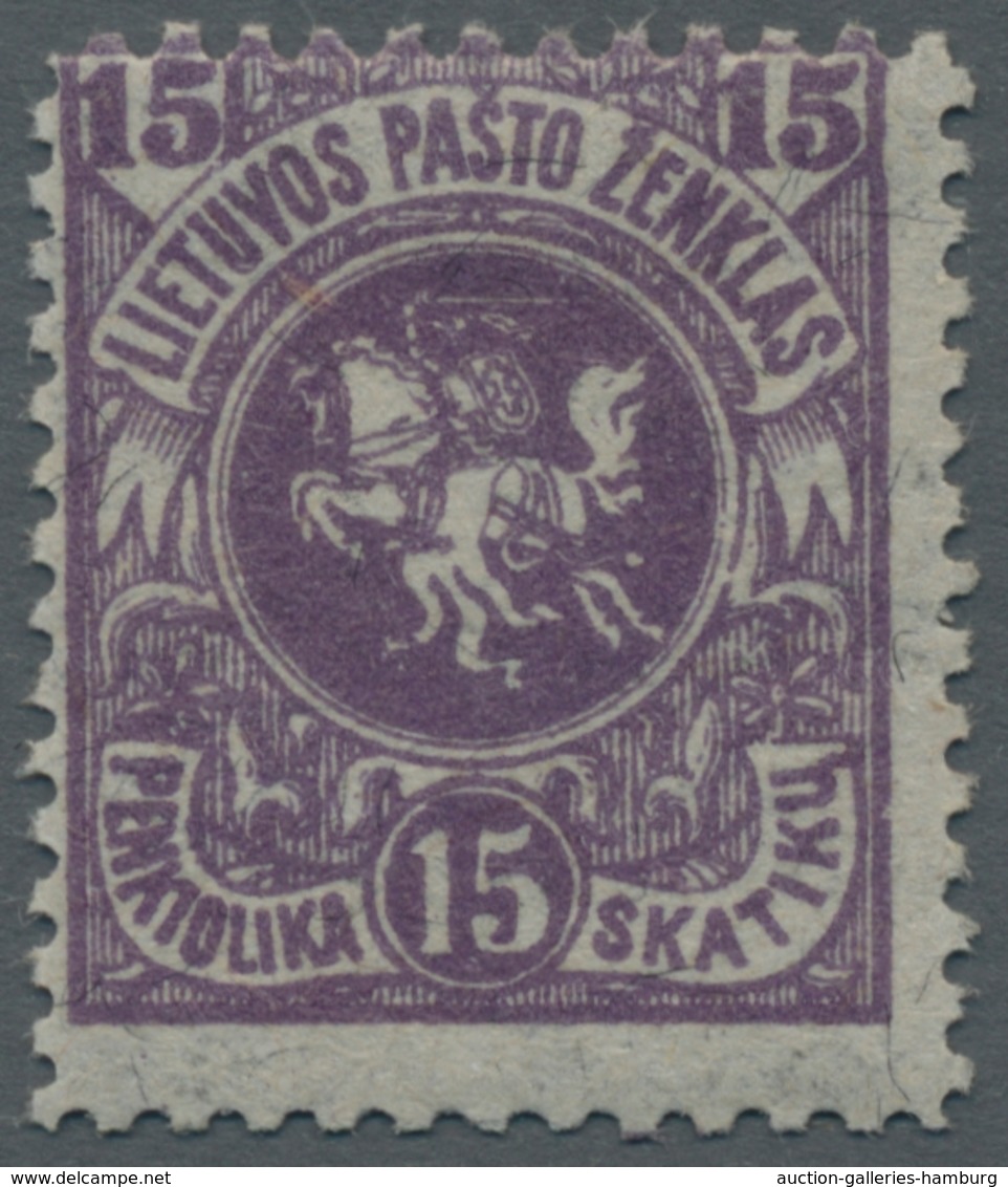 Litauen: 1919, 10-30 Sk Complete Set Unused, In Preserved Condition. ÷ 1919, 10-30 Sk Kompletter Sat - Lithuania