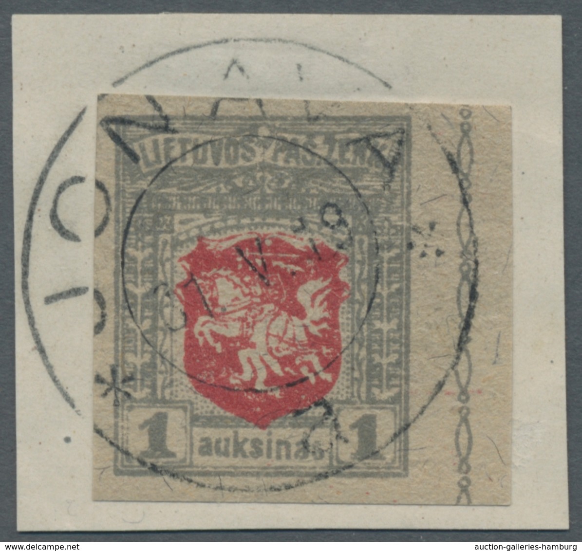 Litauen: 1919, Imperforated, Complete Set Used, Mostly Marginal Pieces, On Clean Stamps. ÷ 1919, Ung - Litauen