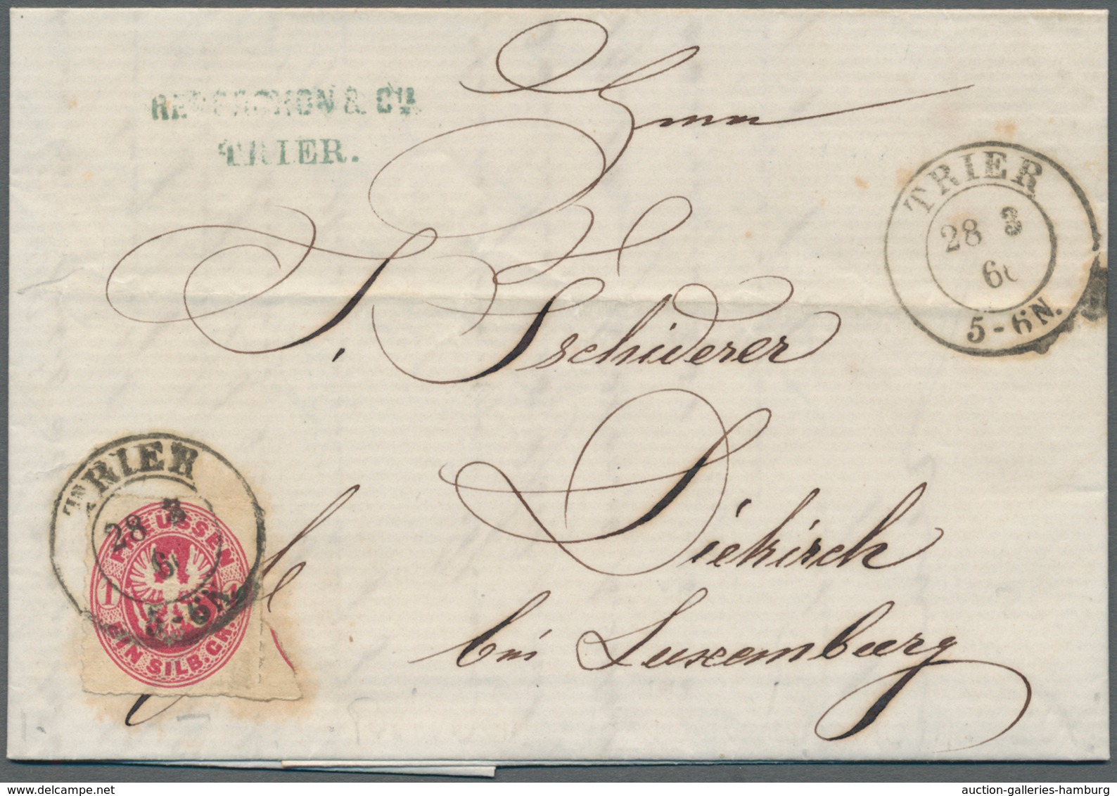 Luxemburg - Besonderheiten: 1865/71, Incoming Mail: Drei Kabinett-Briefe Aus Gleicher Korrespondenz - Sonstige & Ohne Zuordnung