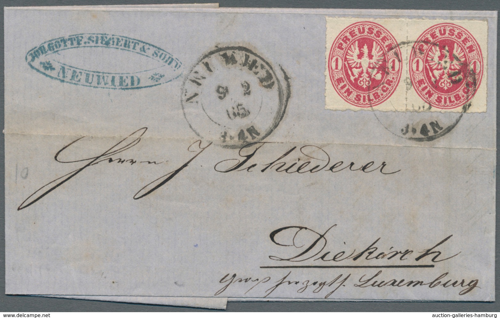 Luxemburg - Besonderheiten: 1865/71, Incoming Mail: Drei Kabinett-Briefe Aus Gleicher Korrespondenz - Sonstige & Ohne Zuordnung