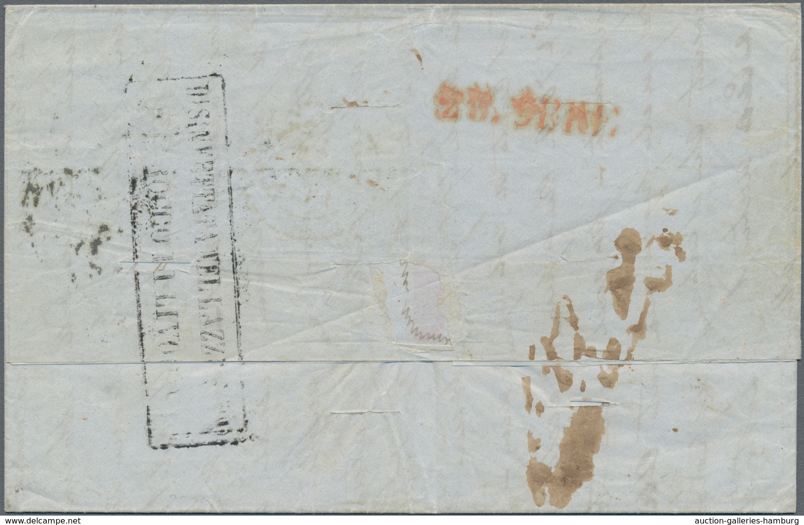 Malta - Vorphilatelie: 1847, Entire Letter From Malta, Dated Nov.18th 1847, Forwarded By "Rodocanacc - Malta