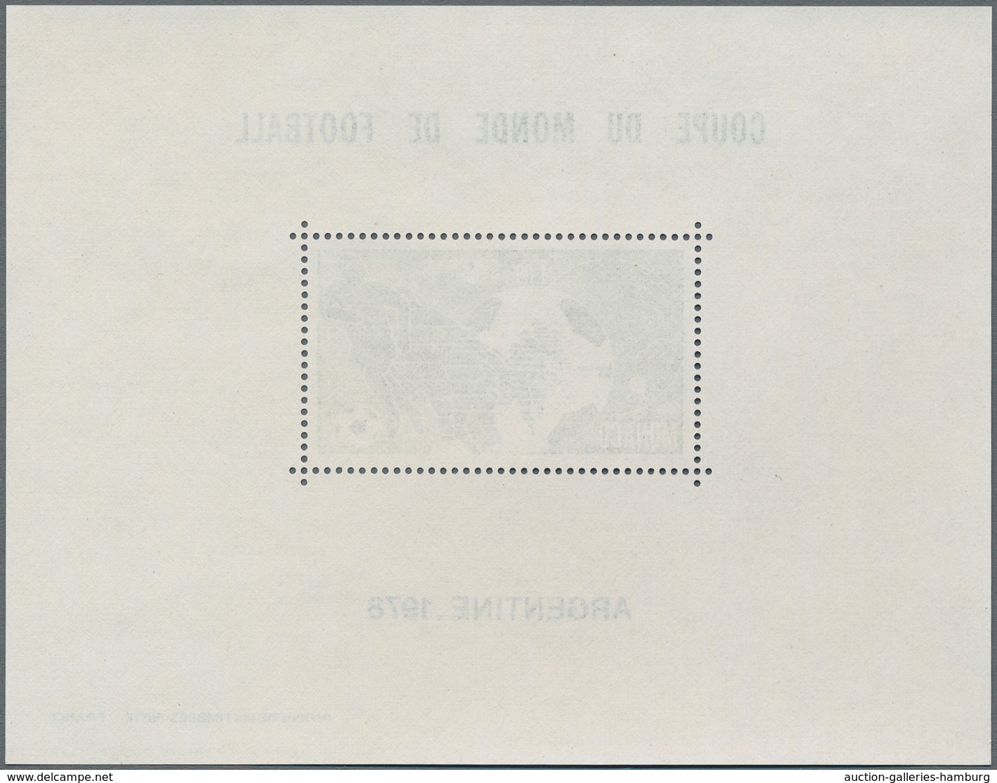 Monaco: 1978, Football World Championship Argentina Perforated Special Miniature Sheet, Mint Never H - Unused Stamps