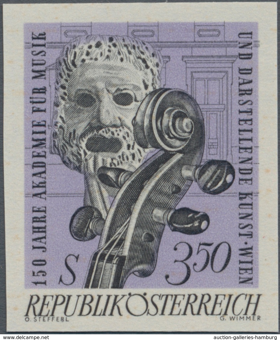 Österreich: 1967, 3.50 Sch. Musik- Und Kunstakademie Ungezähnt, Postfrisch. Mi. 1.500,- €. - Used Stamps