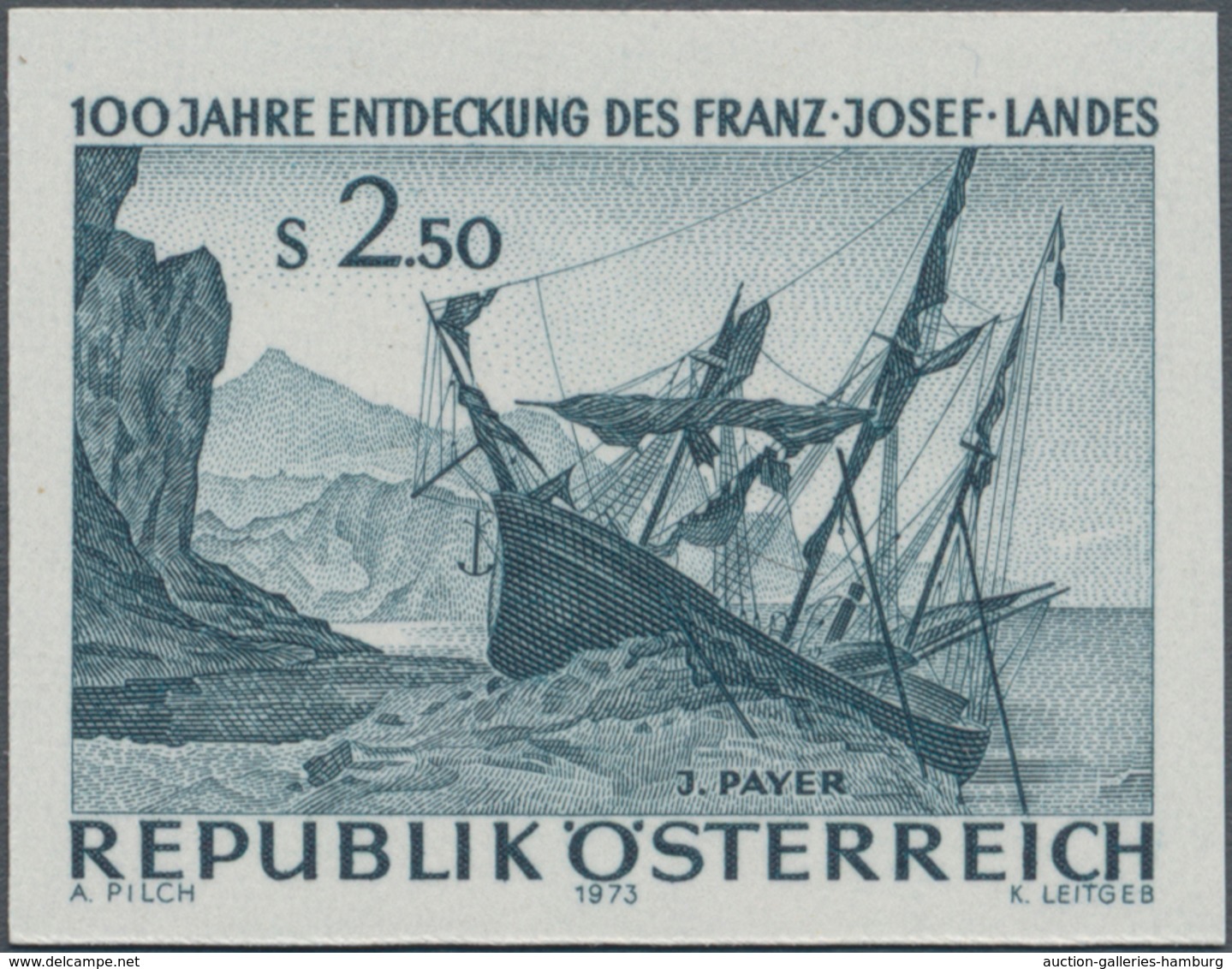Österreich: 1973, 2.50 Sch. Franz-Joseph-Land Ungezähnt, Postfrisch. Mi. 1.500,- €. - Used Stamps