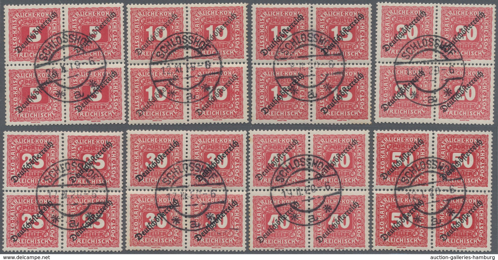 Österreich - Portomarken: 1919, Aufdrucke "Deutschösterreich", 5 H.-10 Kr., Kompletter Satz Von Elf - Postage Due