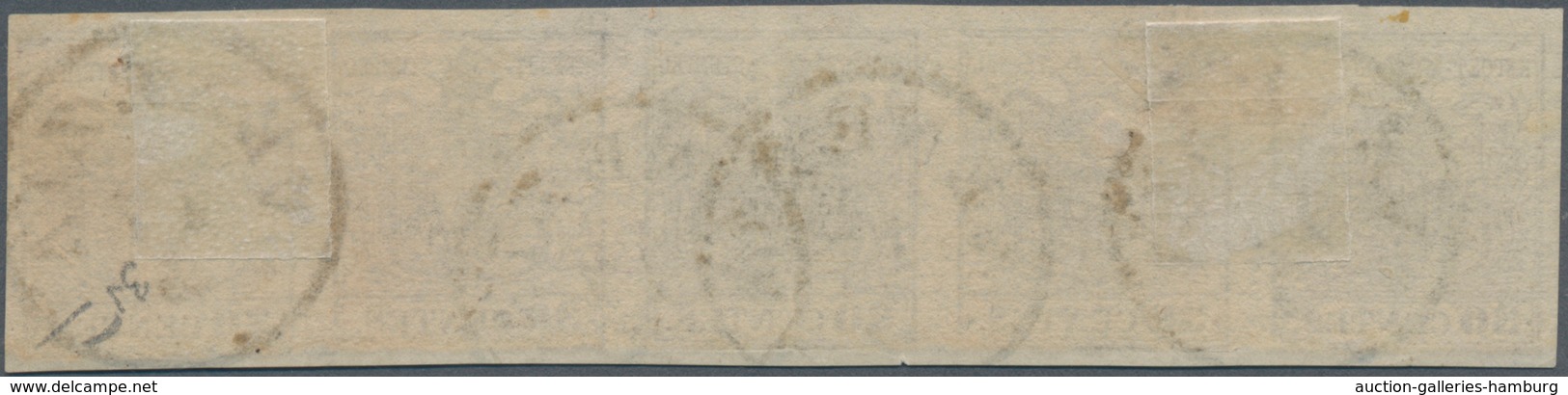 Österreich - Lombardei Und Venetien: 1850, 30 Centes Dunkelbraun Type I Handpapier Im Waagrechten Fü - Lombardo-Venetien