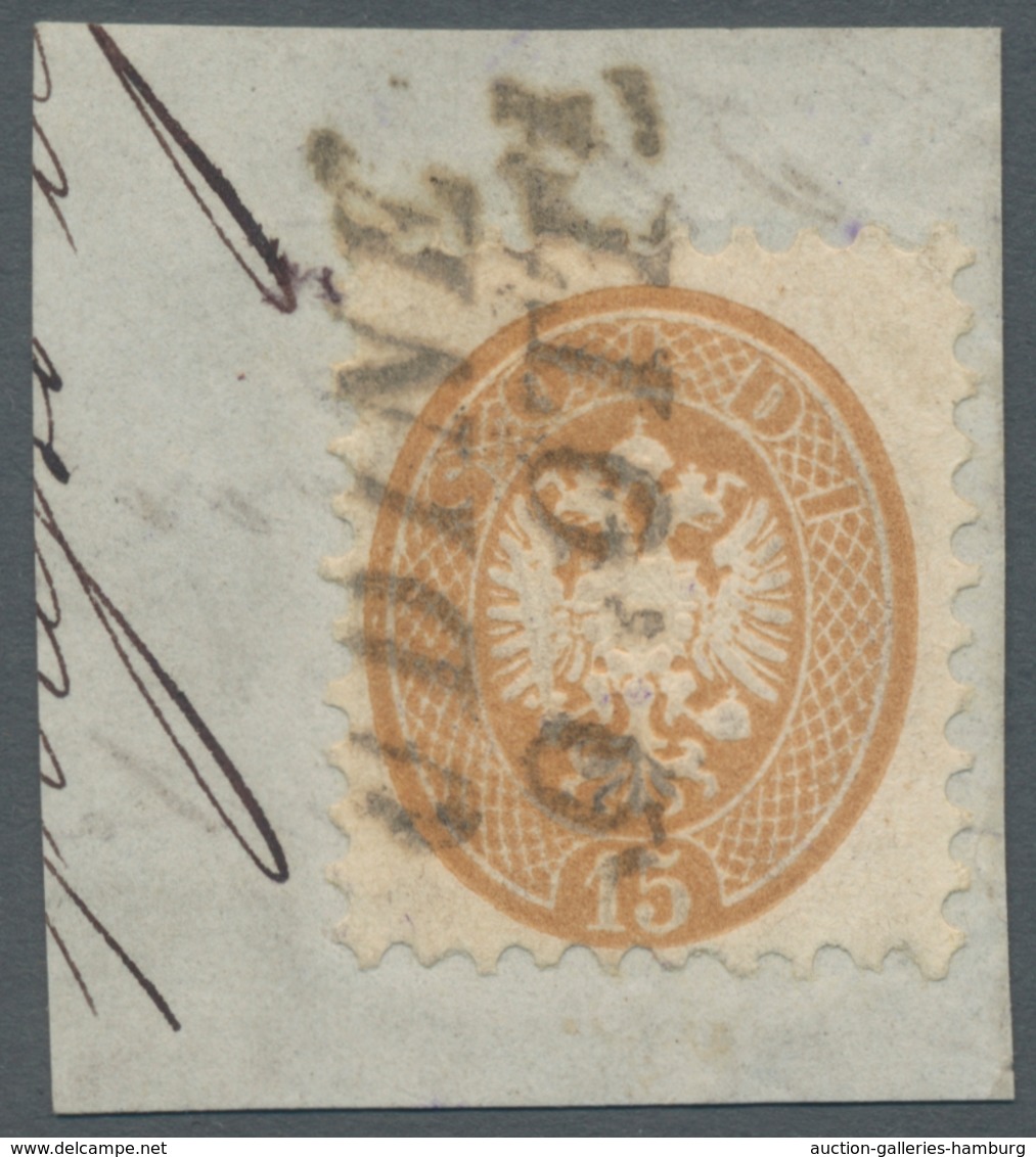 Österreich - Lombardei Und Venetien: 1864, 2 Sld. Mit Stempel (SANTA) LUCIA, 2x 3 Sld + 10 Sld. Auf - Lombardo-Venetien