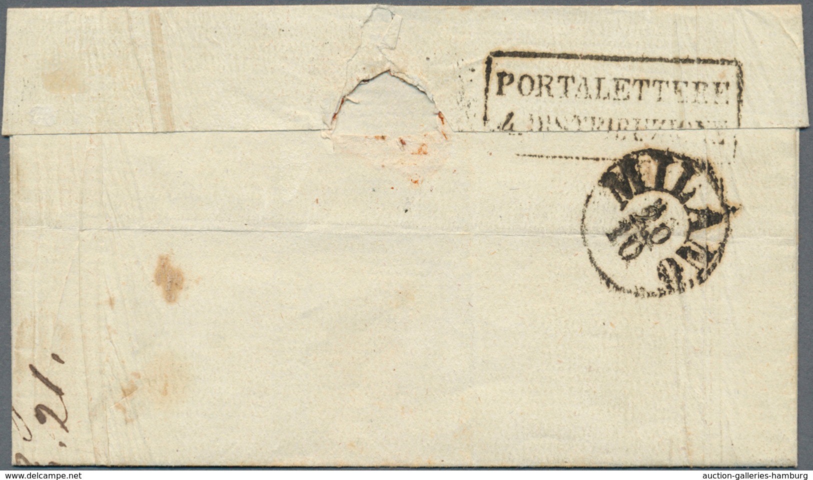 Österreich - Lombardei Und Venetien - Stempelmarken: 1856, 30 C Grün/schwarz, Wertziffer Im Kupferdr - Lombardy-Venetia