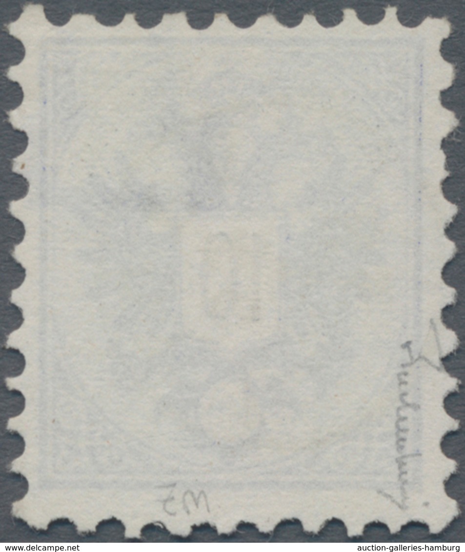 Österreich - Verwendung In Liechtenstein: 1883, 10 Kr. Blau Doppeladler, Gez. 9 1/2, Kab.stück, Tief - Sonstige & Ohne Zuordnung