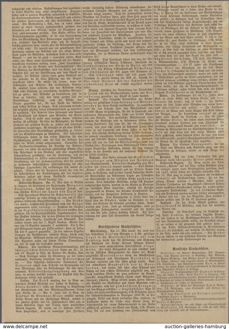 Österreich - Verwendung In Liechtenstein: 1899, Zeitungsstempelmarke 1 Kr. Blau Kl. Krone Gr. Wappen - Other & Unclassified