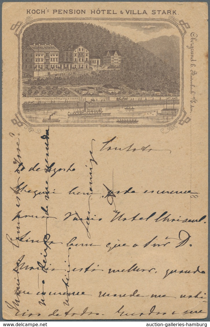 Österreich - Ganzsachen: 1894, 2 Kr Braun Ganzsachenkarte Mit Zusatzfrankatur Von Bodenbach Nach POR - Sonstige & Ohne Zuordnung