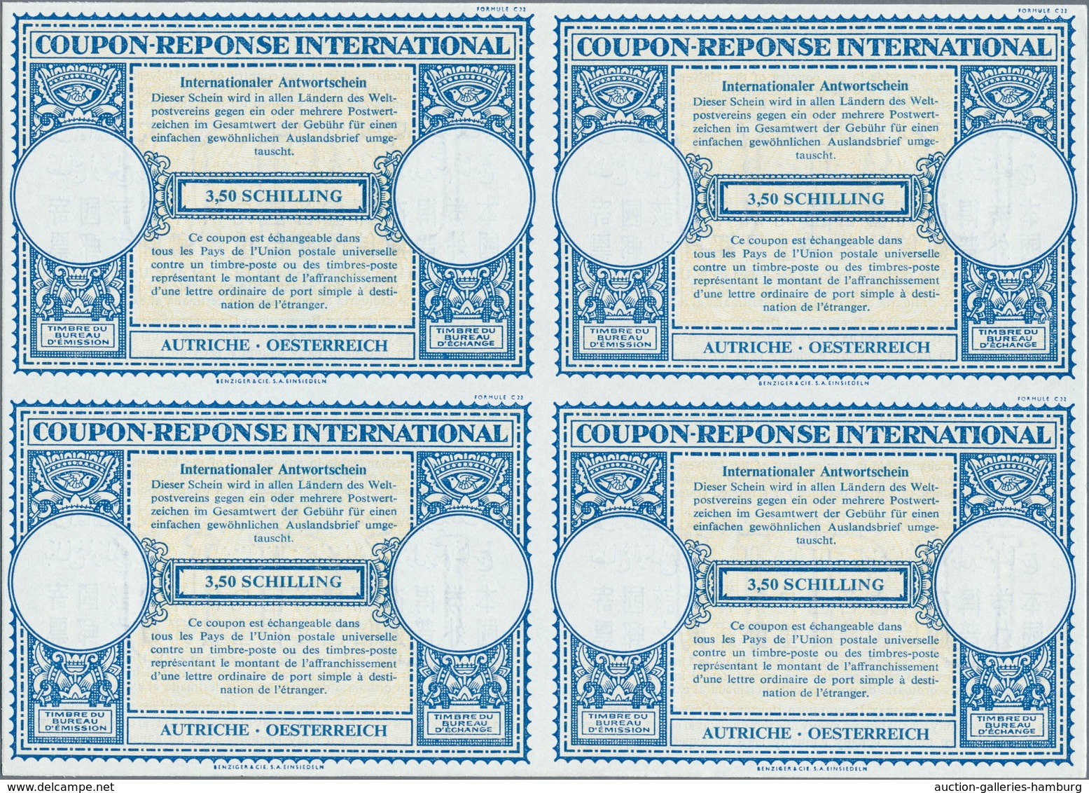 Österreich - Ganzsachen: 1958, November. Internationaler Antwortschein "3,50 Schilling" (London-Must - Other & Unclassified