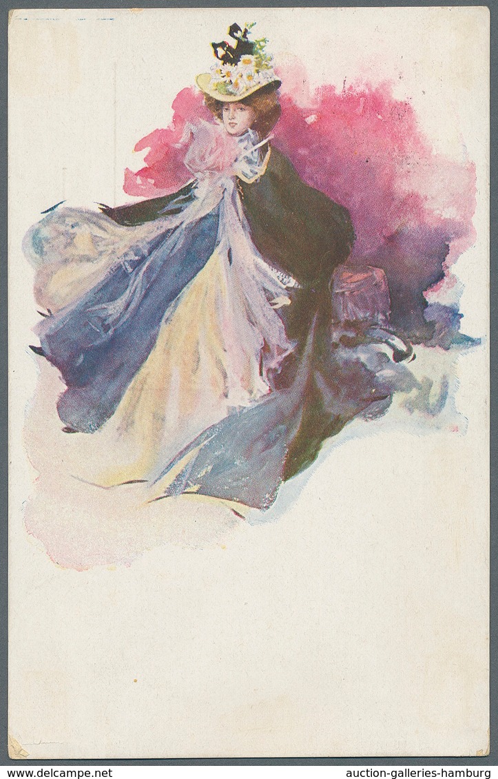 Österreich - Privatganzsachen: 1908 (17.10.), Drei Verschied. Colorierte Künstlerkarten Jeweils Mit - Sonstige & Ohne Zuordnung