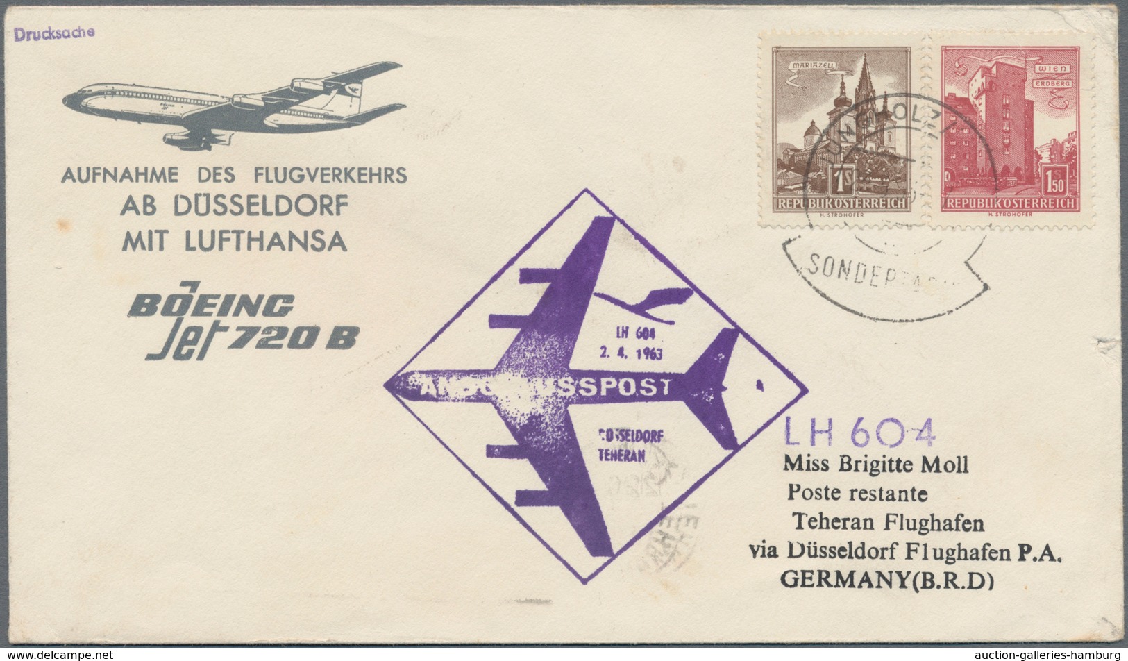 Österreich - Besonderheiten: 1962/1966, 5 Luftpost-Briefe Aus Hirschegg Und Jungholz (Zolllanschlußg - Other & Unclassified