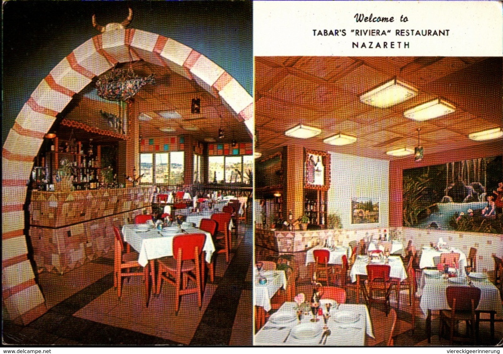 ! Moderne Ansichtskarte Nazareth, Tabars Restaurant, Israel, 1974 - Israel