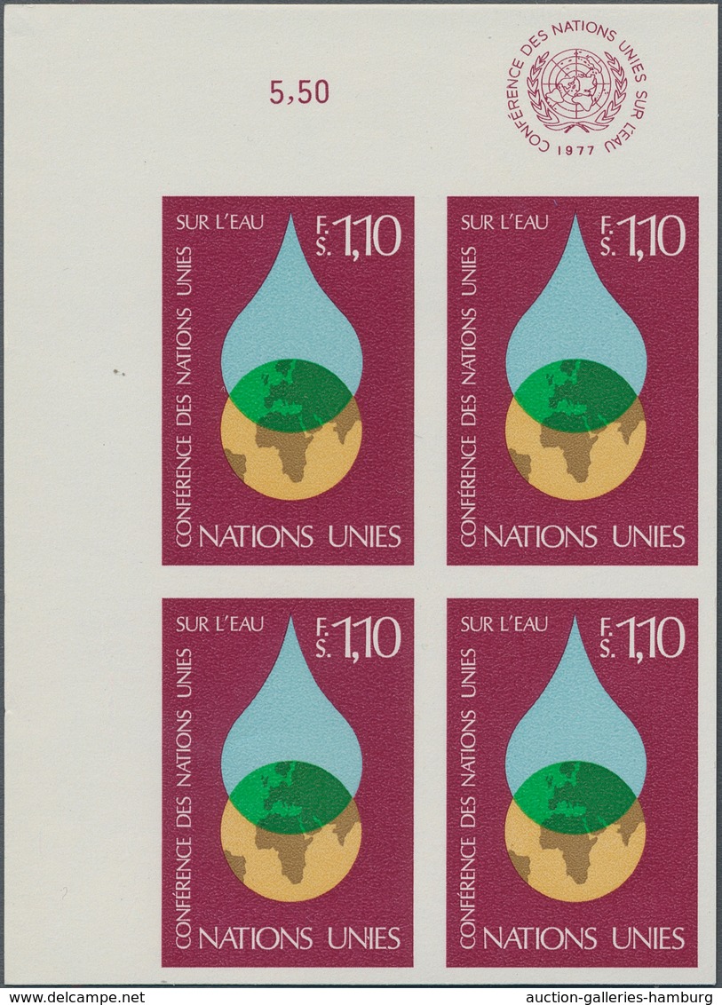 Vereinte Nationen - Genf: 1977, Wasserkonferenz Der UN In Mar Del Plata 1.10 Fr. Im UNGEZÄHNTEN Vier - Sonstige & Ohne Zuordnung