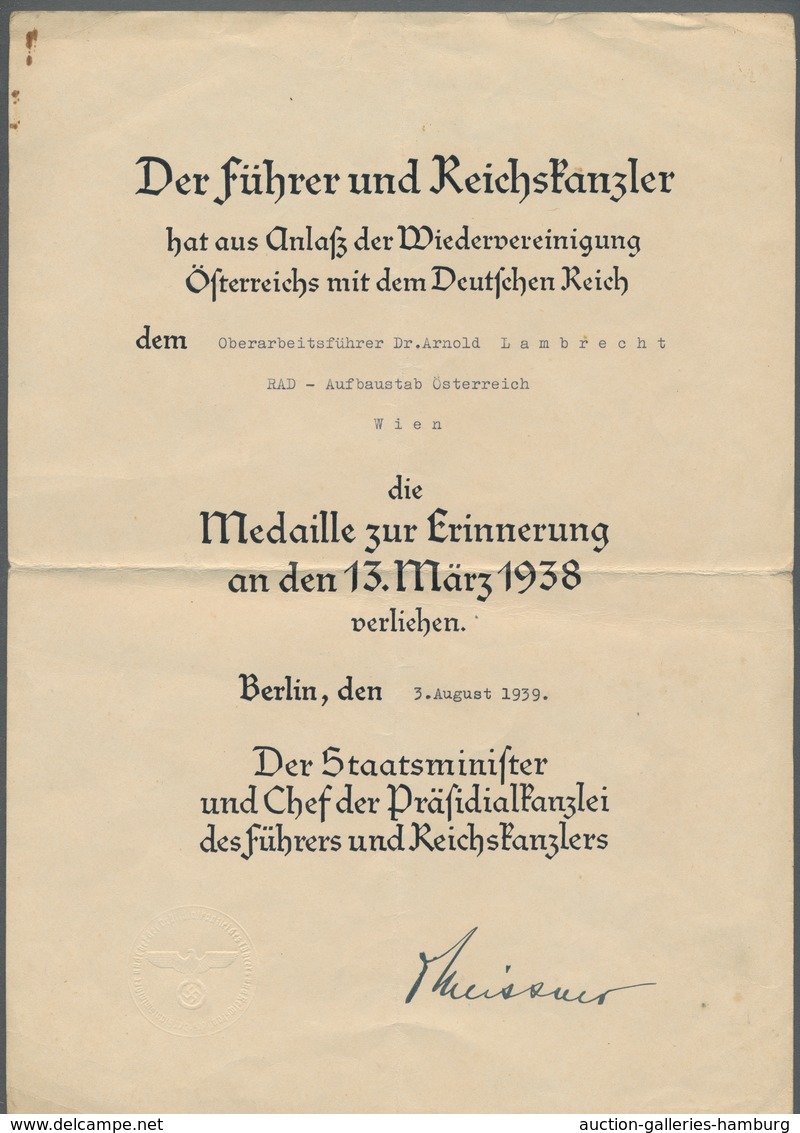 Autographen: MEISSNER, Otto (Chef Der Präsidialkanzlei Des Reichskanzlers), Originalunterschrift Auf - Sonstige & Ohne Zuordnung