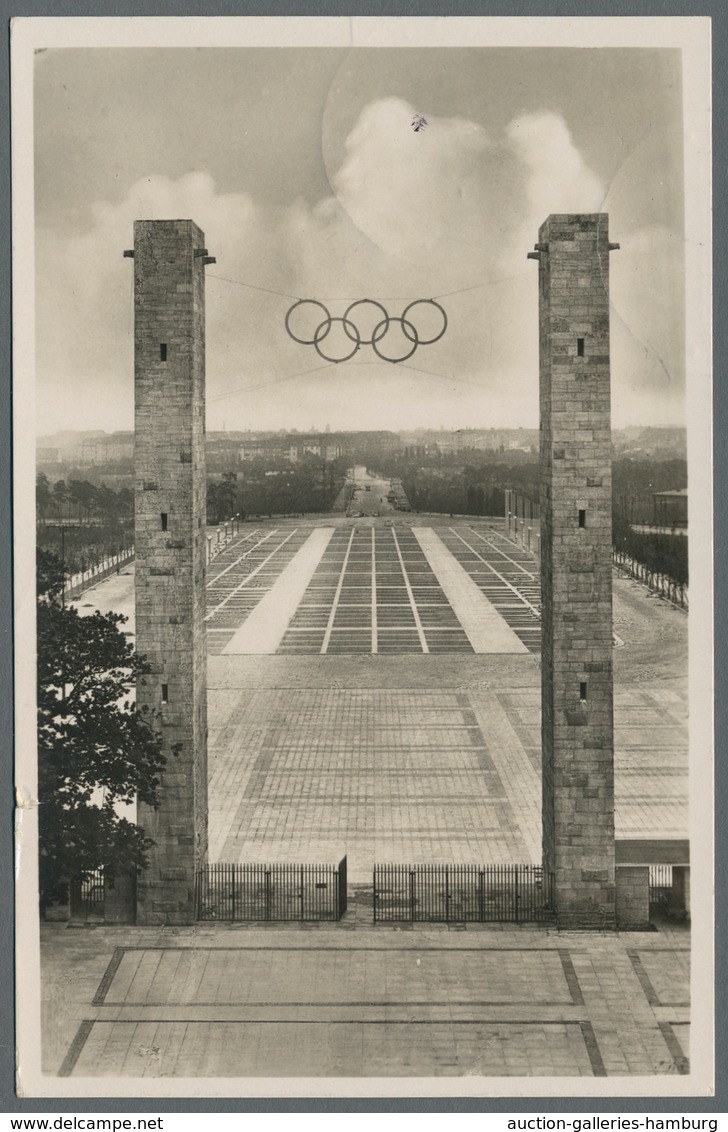 Thematik: Olympische Spiele / Olympic Games: 1936 - BERLIN: Zwei Offizielle S/w-Fotokarten (Bild 1 U - Other & Unclassified