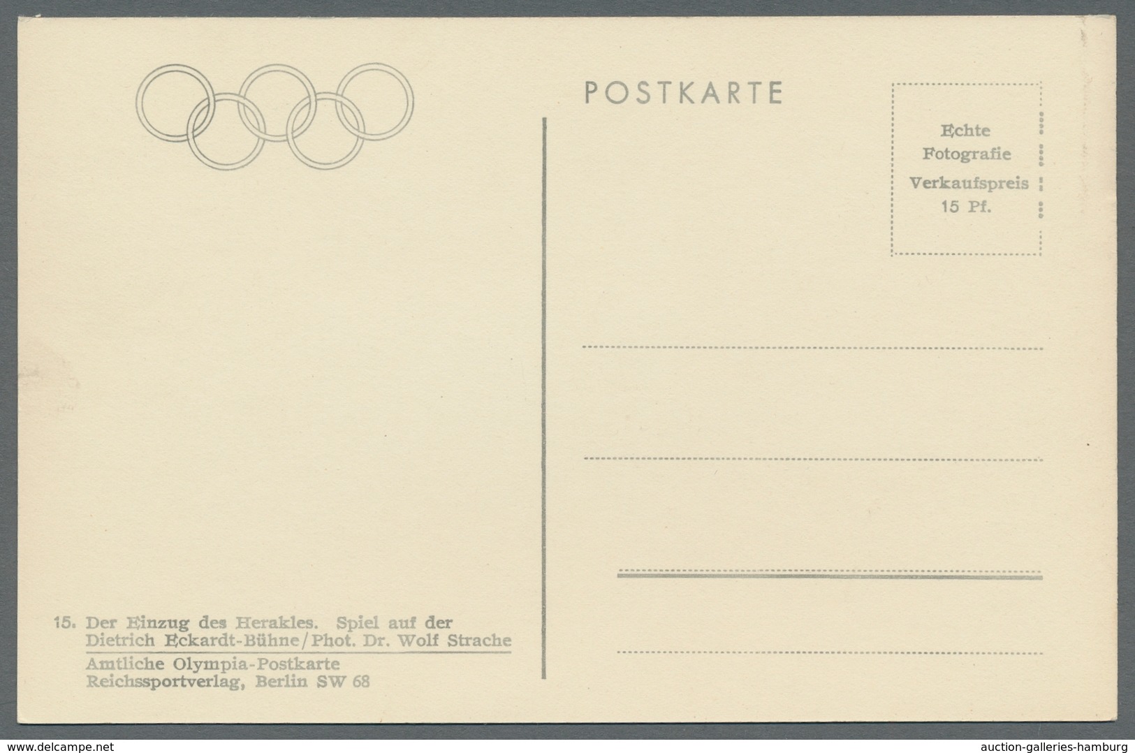 Thematik: Olympische Spiele / Olympic Games: 1936 - BERLIN: 14 S/w-Sonderkarten Ex Bild 3-115 In Seh - Other & Unclassified