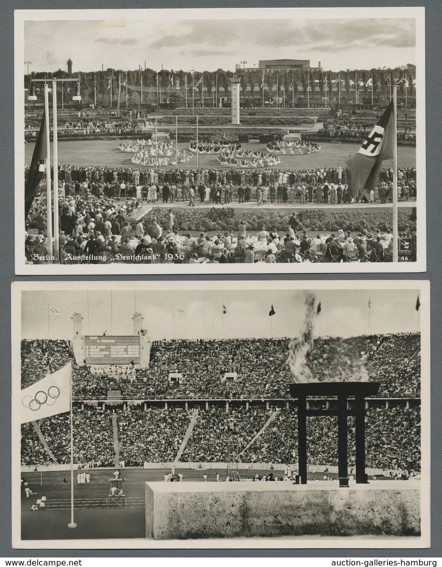 Thematik: Olympische Spiele / Olympic Games: 1936 - BERLIN: Sammlung Von 55 Fast Nur Verschiedenen S - Other & Unclassified