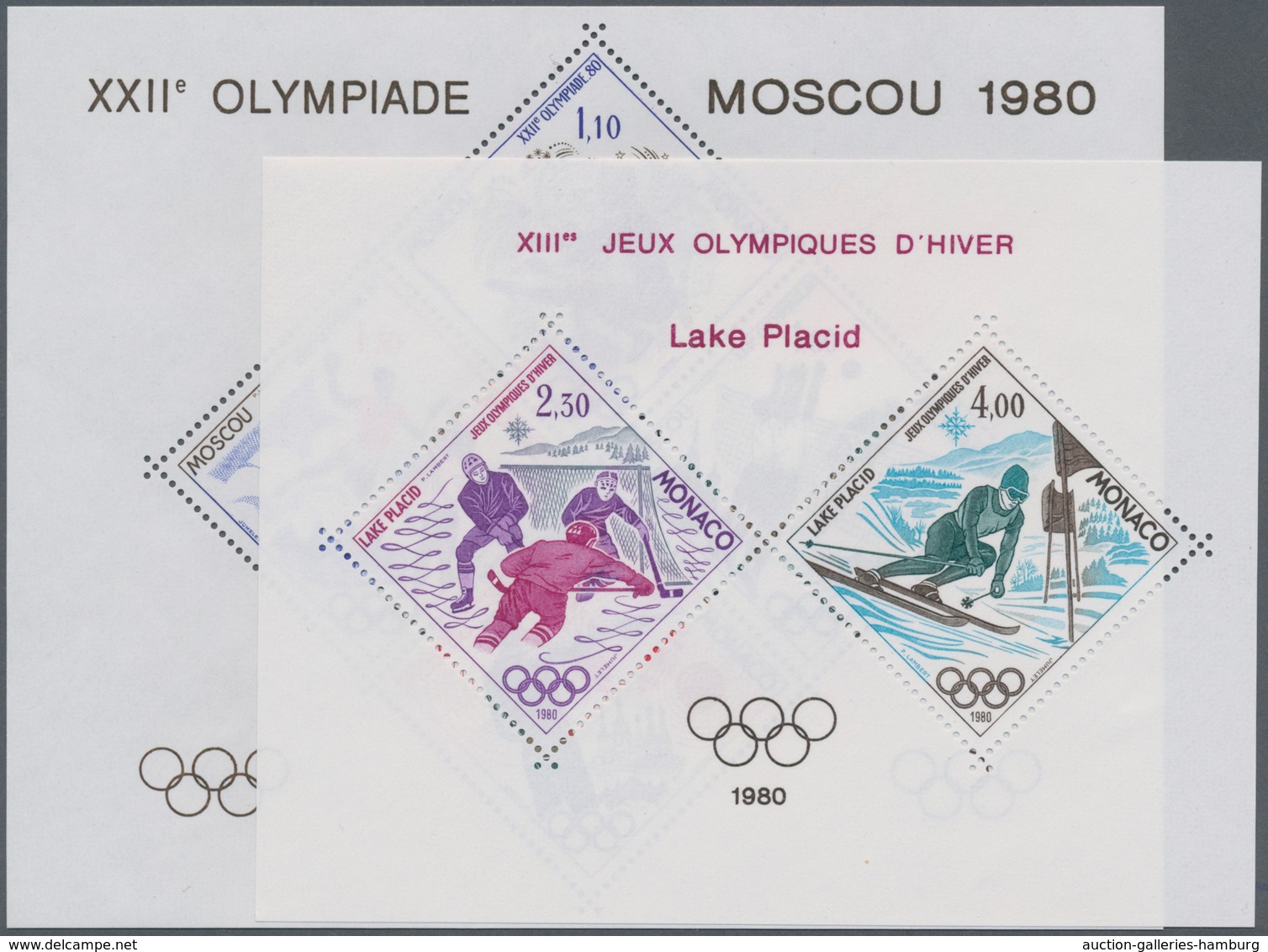 Thematik: Olympische Spiele / Olympic Games: 1980, MONACO: Summer Olympics Moscow And Winter Olympic - Other & Unclassified