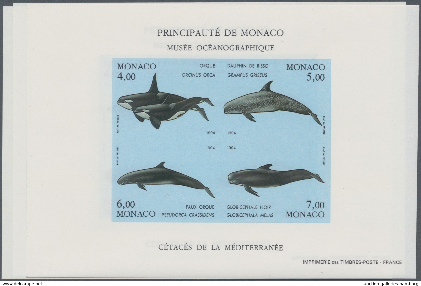 Thematik: Tiere-Meeressäuger (u.a. Wale) / Animals-aquatic Mammals: 1992/1994, MONACO: Whales And Do - Other & Unclassified
