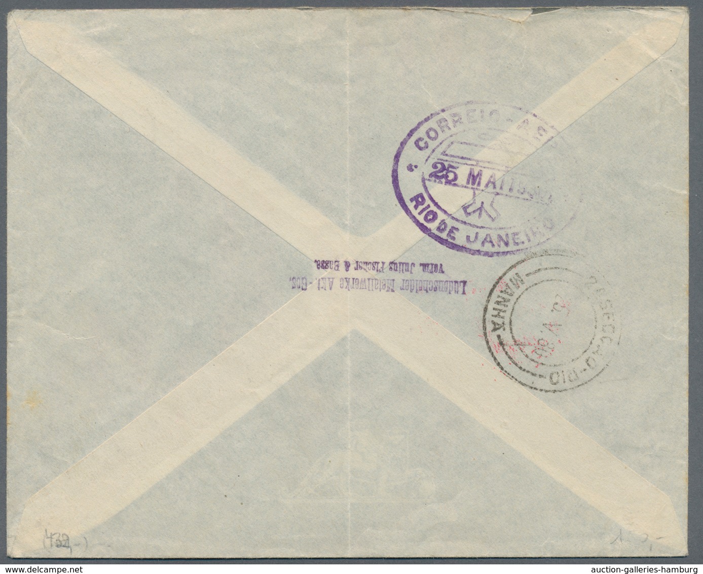 Zeppelinpost Deutschland: 1930, South America Flight 2 RM And 4 RM On Two Covers (1x Crease) From Le - Airmail & Zeppelin