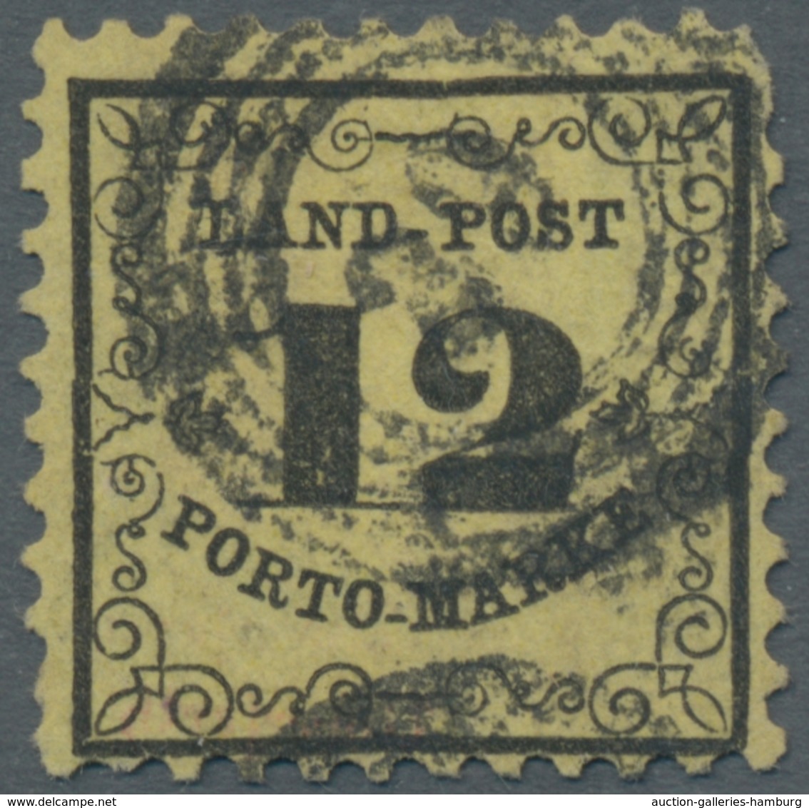 Baden - Landpostmarken: 1862, 12 Kreuzer Landpost, Mit Fünfringstempel "39" Von Eppingen. Ein Vorzüg - Sonstige & Ohne Zuordnung