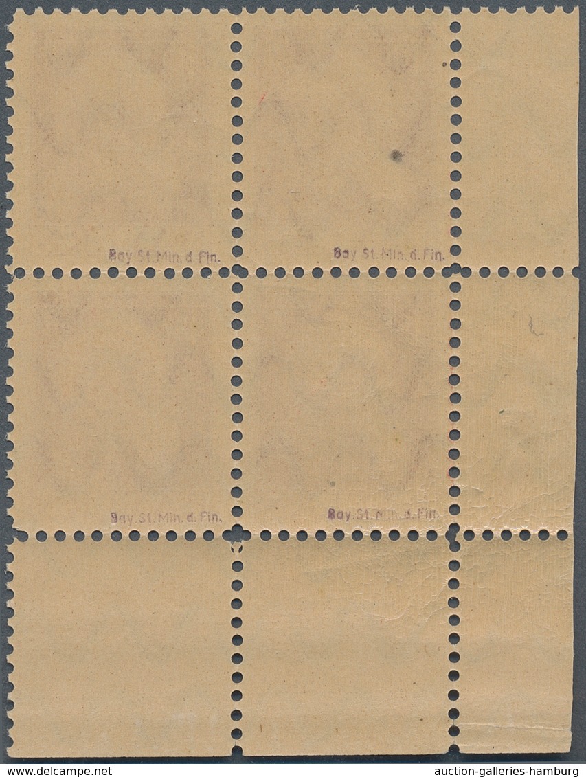 Bayern - Marken Und Briefe: 1911, Luitpold 10 Pfg. Rot In Type I, Eckrand-4er-Block Links Unten Mit - Sonstige & Ohne Zuordnung