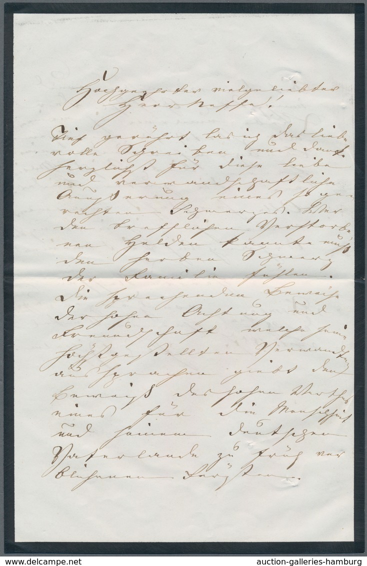 Bremen - Thurn & Taxis Sches Oberpostamt: 1857, Fürsten-Kondolenzbrief Zum Tode Des Fürsten Von Hess - Bremen