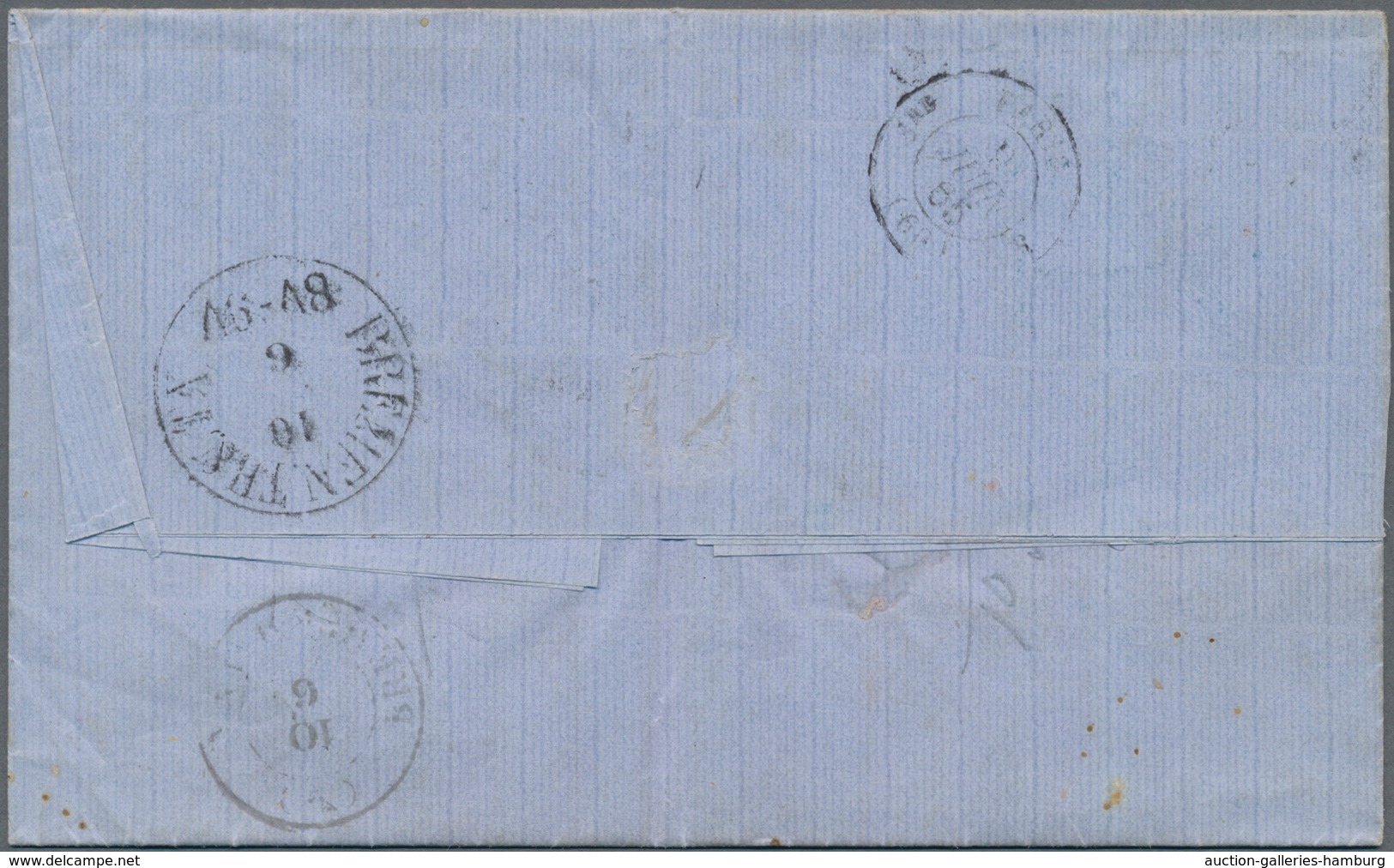 Bremen - Thurn & Taxis Sches Oberpostamt: 1865, Incoming Mail: Unfrankierter Brief Aus HAVRE Nach BR - Bremen