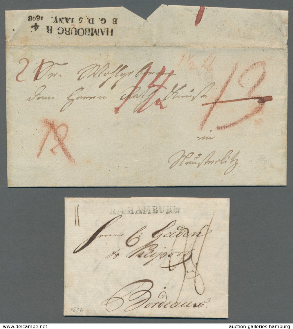 Hamburg - Bergisches Postamt: 1808, HAMBOURG R 4 / B G D 5 JANV. 1808, Klar Auf Faltbriefhülle In Gu - Hamburg
