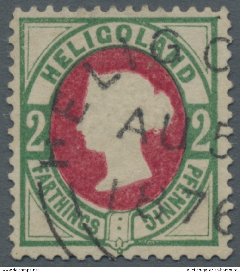 Helgoland - Marken Und Briefe: 1875, 2 Pfennige Als Sauber Gestempeltes Prachtstück; Rückseitig Dive - Heligoland