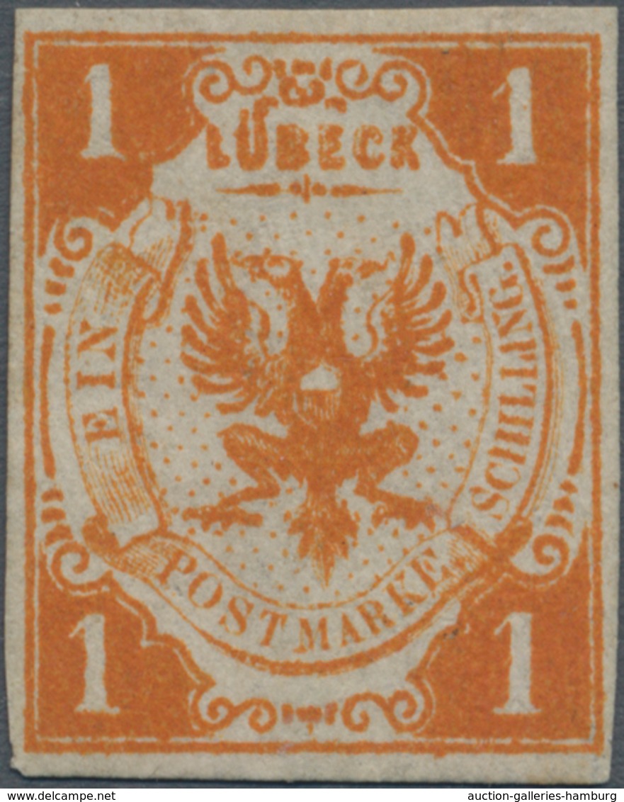 Lübeck - Marken Und Briefe: 1 Sch. Orange Ungebraucht Mit Originalgummi! Äußerst Farbfrisches LUXUSS - Luebeck