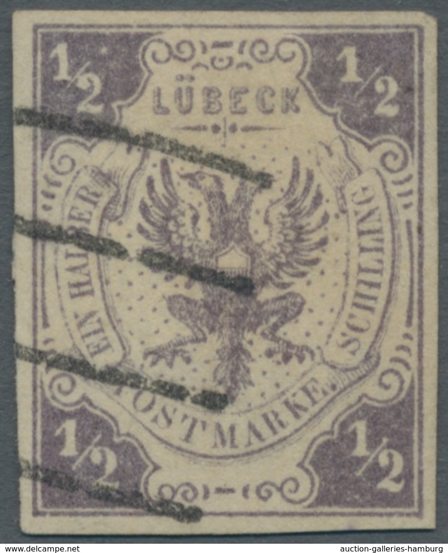 Lübeck - Marken Und Briefe: 1862, 1/2 Schilling Lila, Allseits Breitrandig Und In Besonders Frischer - Luebeck