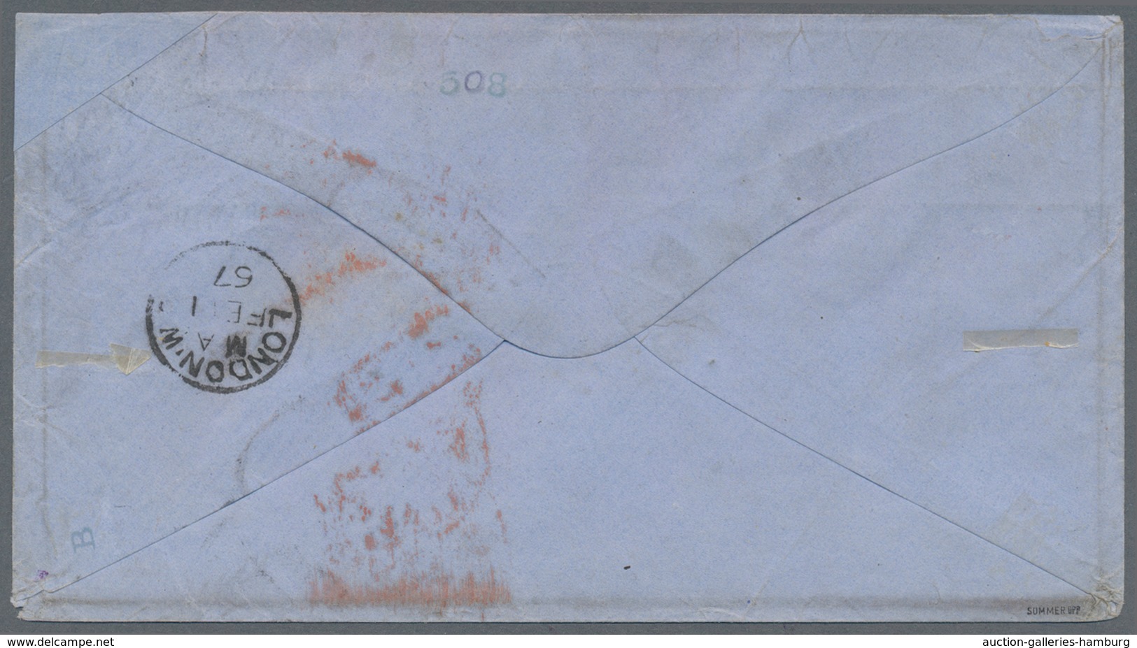 Thurn & Taxis - Marken Und Briefe: 1866, 54 Kr.-Frankatur, Bestehend Aus 3 Kr. Karminrot, 6 Kr. Blau - Other & Unclassified