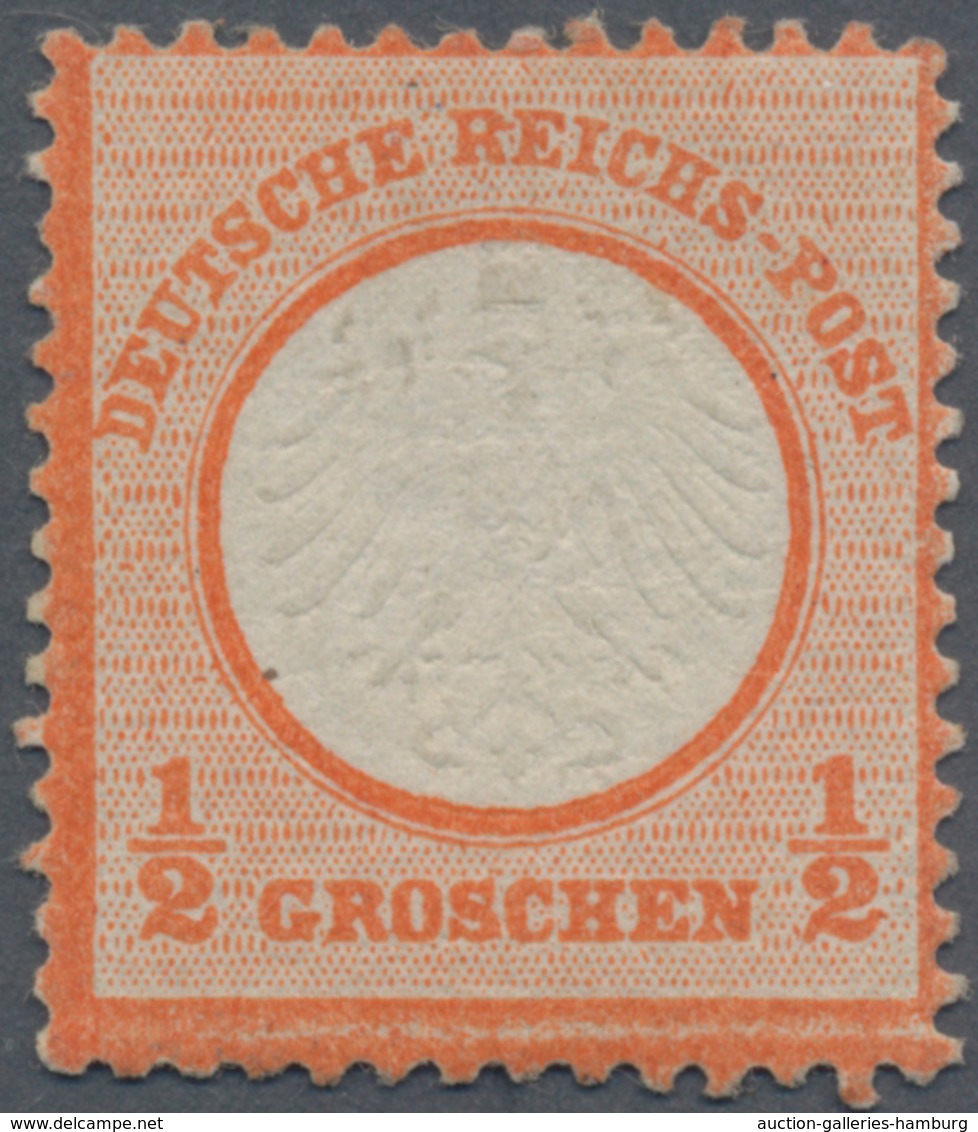 Deutsches Reich - Brustschild: 1872, Kleiner Schild ½ Gr Rötlichorange, Ungebraucht Mit Nicht Origin - Sonstige & Ohne Zuordnung