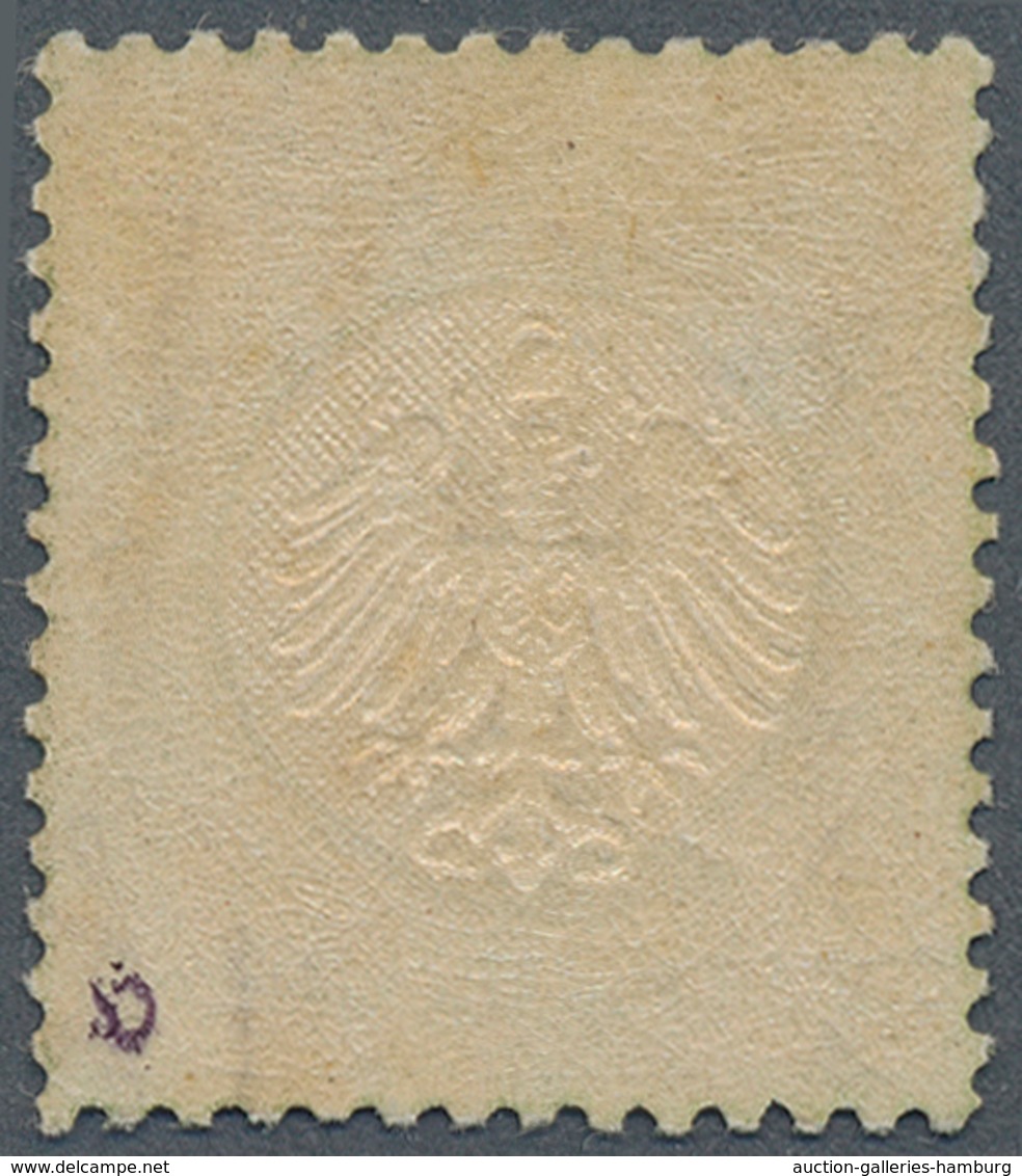 Deutsches Reich - Brustschild: 1872, Kleiner Schild 1 Kr. Grün, Farbfrisches Exemplar In üblicher Zä - Sonstige & Ohne Zuordnung