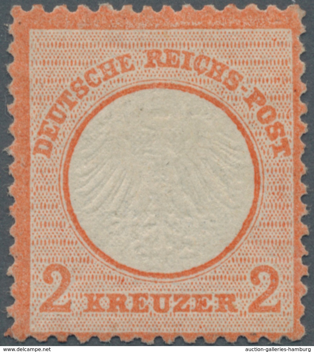 Deutsches Reich - Brustschild: 1872, Kleiner Schild 2 Kreuzer Rötlichorange, Ungebraucht Mit Origina - Sonstige & Ohne Zuordnung