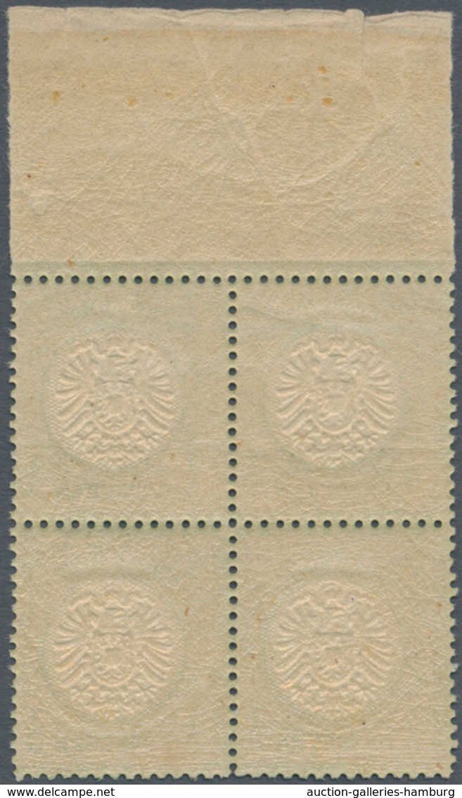 Deutsches Reich - Brustschild: 1872, Großer Schild 1/3 Gr. Hellgrün Postfrischer Viererblock Mit Kom - Other & Unclassified