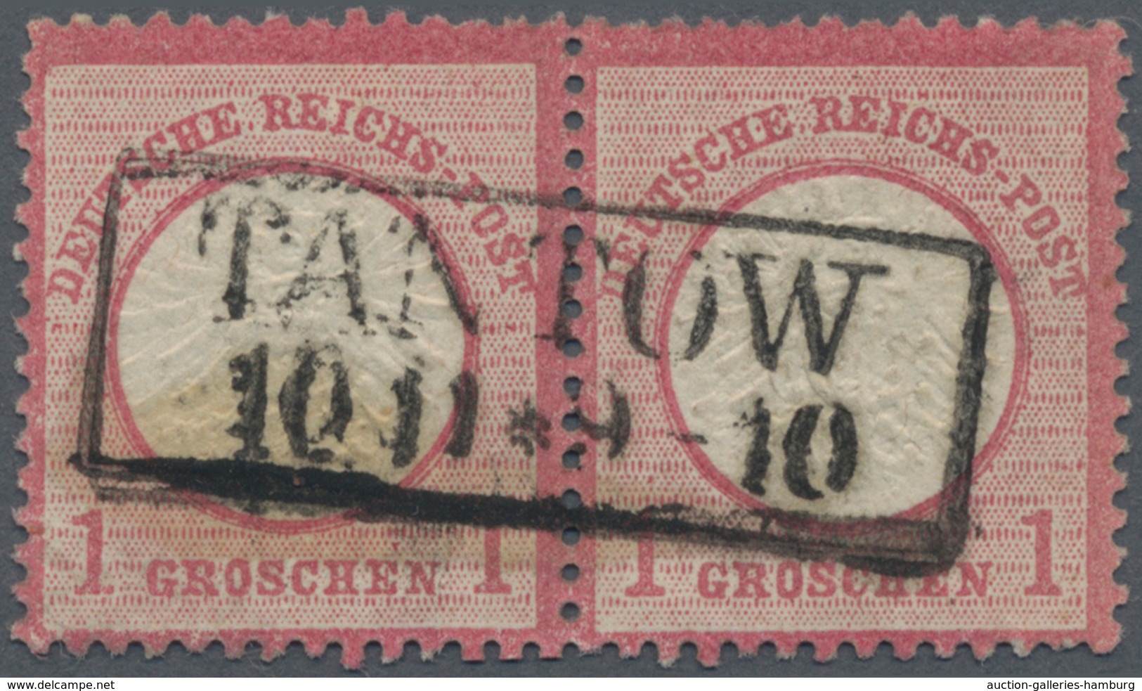 Deutsches Reich - Brustschild: 1872, Großer Schild 1 Gr. Karmin Doppelprägung Des Mittelstückes Im P - Sonstige & Ohne Zuordnung