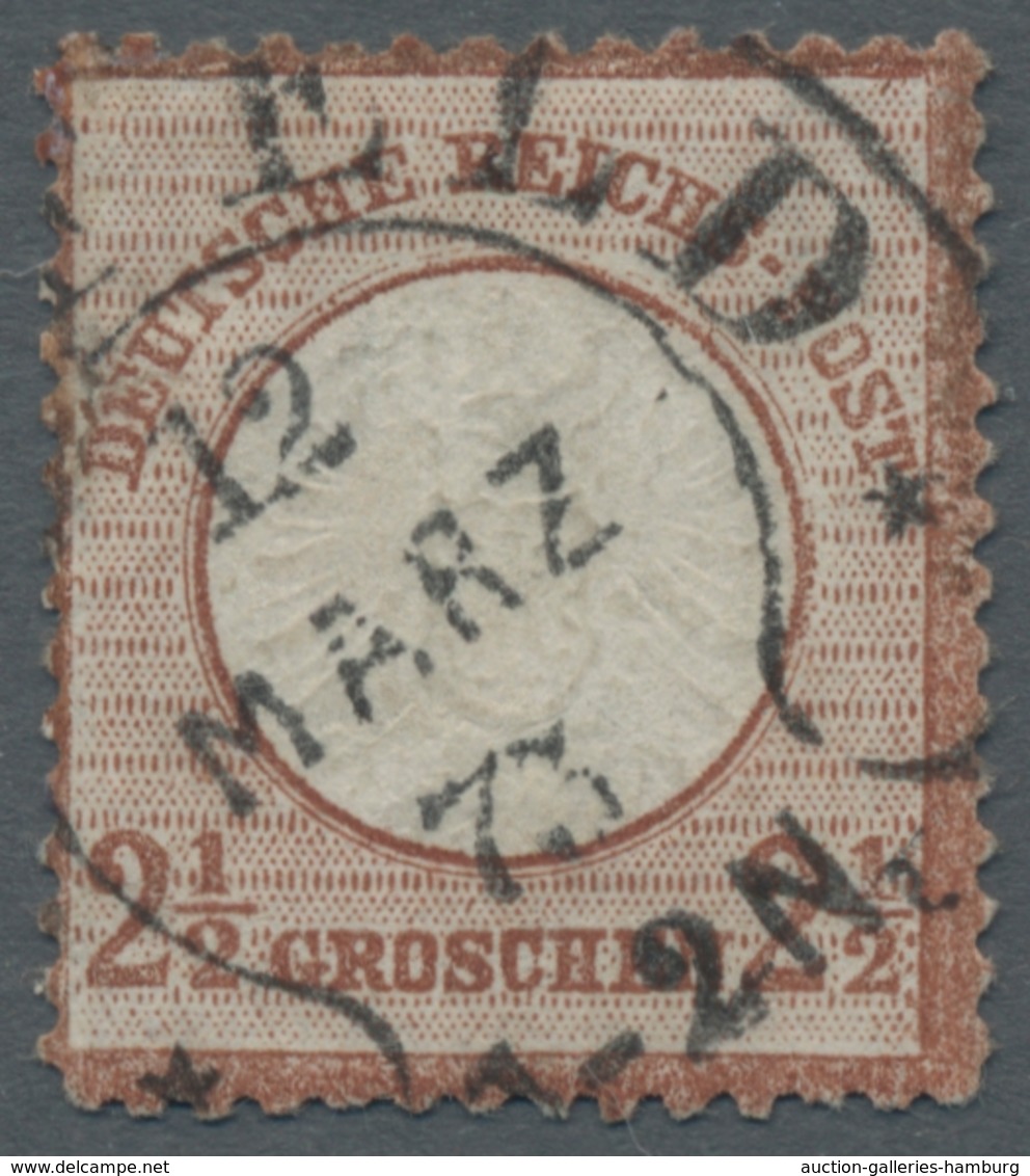 Deutsches Reich - Brustschild: 1872, 2 1/2 Groschen Großer Brustschild Mittelrotbraun Entwertet Mit - Sonstige & Ohne Zuordnung