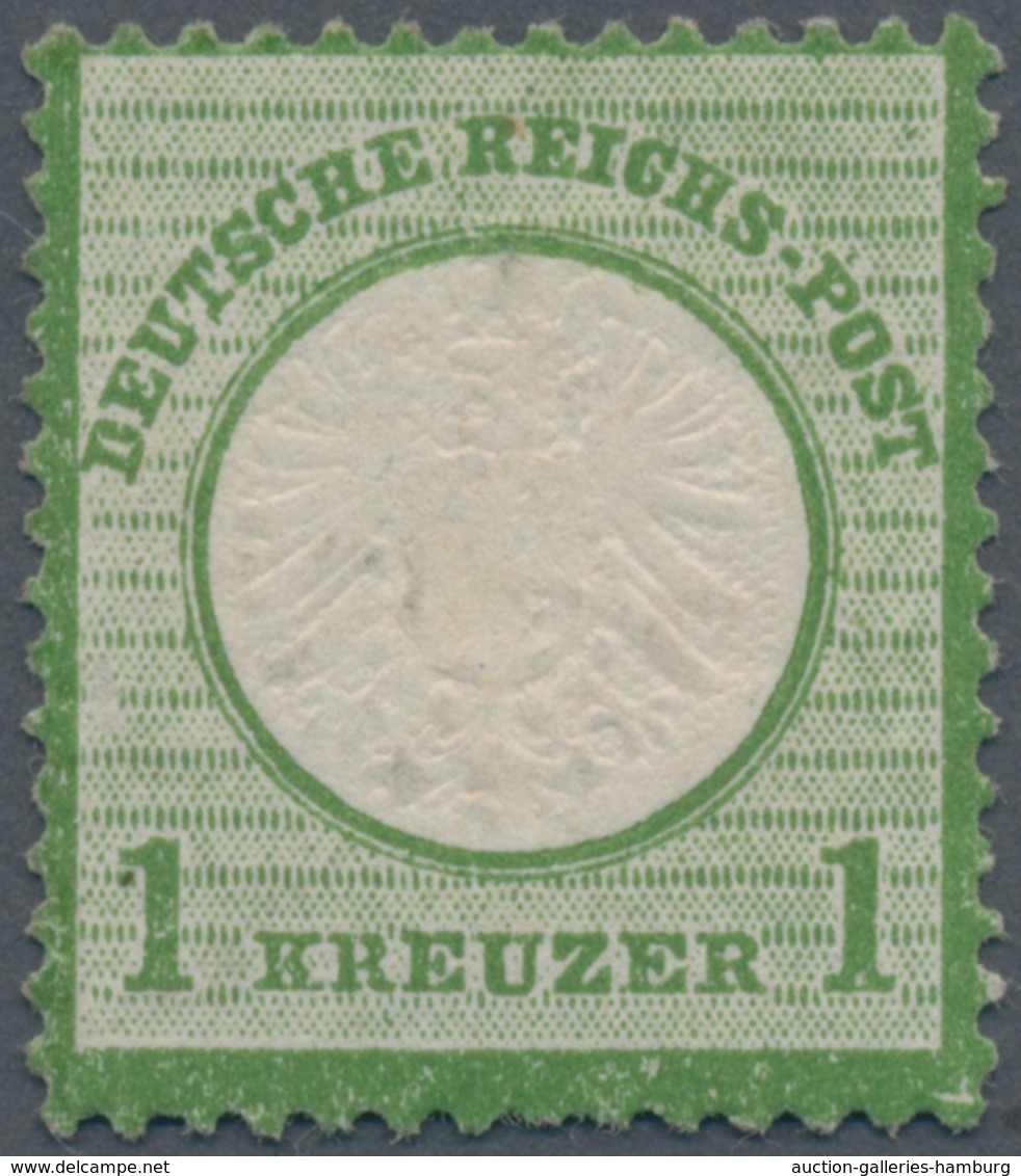 Deutsches Reich - Brustschild: 1872, Großer Schild 1 Kr. In B-Farbe Dunkelgrün, Ungebraucht Mit Nich - Sonstige & Ohne Zuordnung