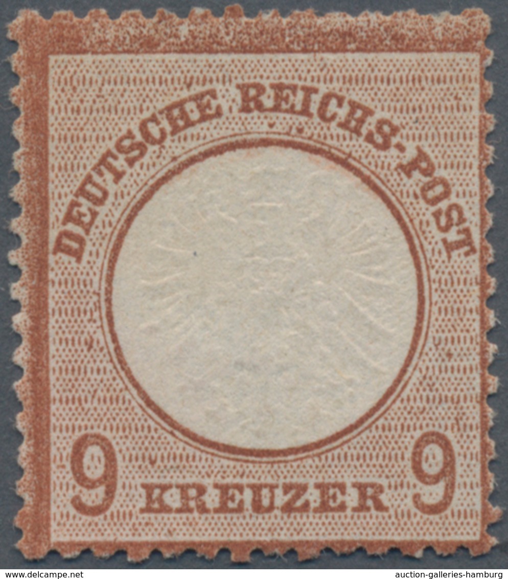 Deutsches Reich - Brustschild: 1872, Großer Schild 9 Kr. Rötlichbraun, Ungebraucht Mit Originalgummi - Sonstige & Ohne Zuordnung