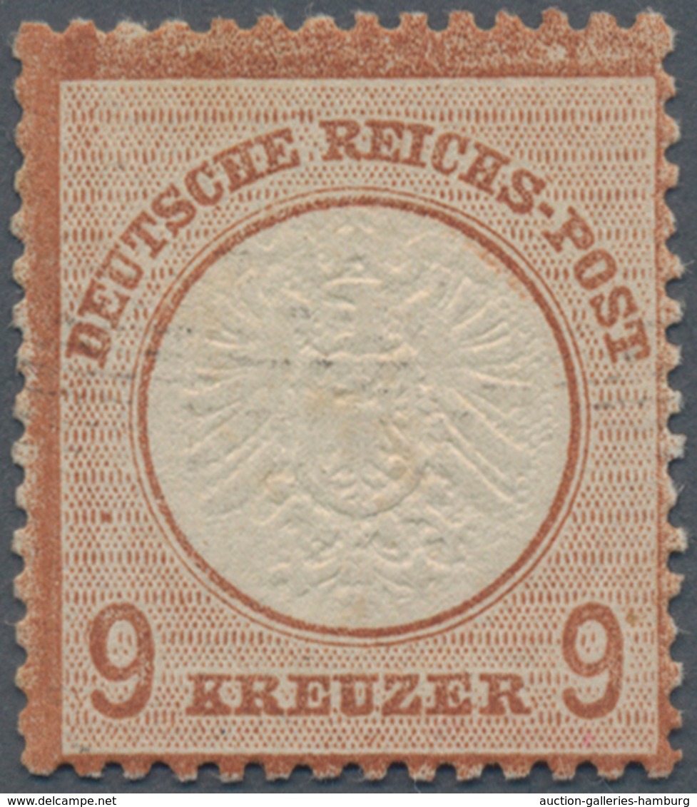 Deutsches Reich - Brustschild: 1872, Großer Schild 9 Kr. Rötlichbraun, Ungebraucht Ohne Gummi, Farbf - Other & Unclassified