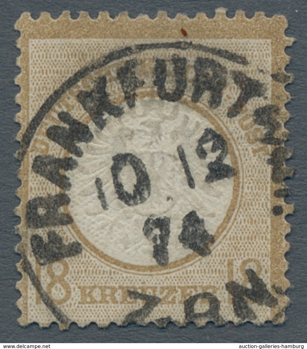 Deutsches Reich - Brustschild: 1872; Großer Schild 18 Kreuzer Ockerbraun Klar- Und Kräftig Gestempel - Other & Unclassified