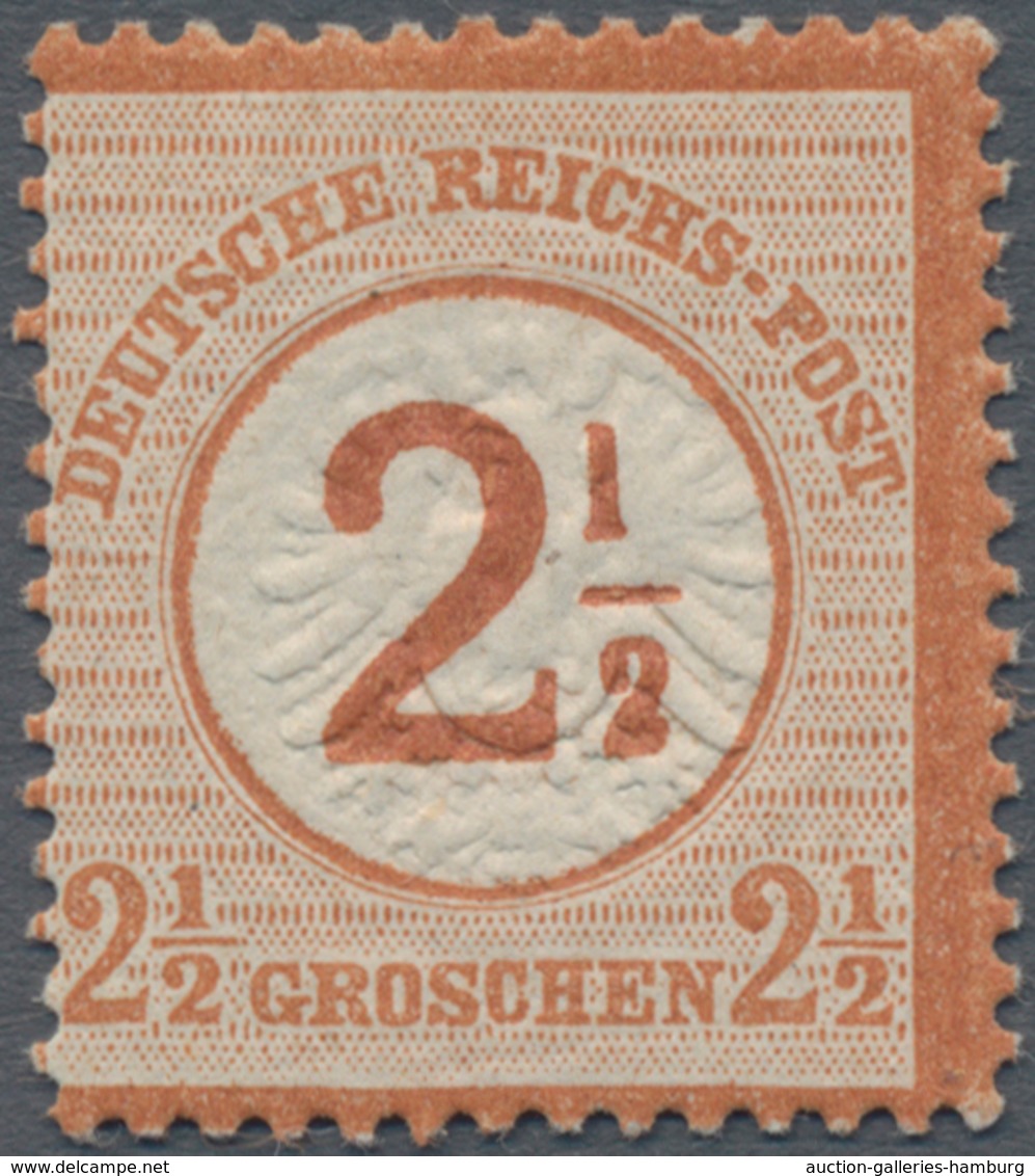 Deutsches Reich - Brustschild: 1872 Großer Schild 2½ Gr. Ungebraucht Mit Plattenfehler I A: Stark Na - Sonstige & Ohne Zuordnung