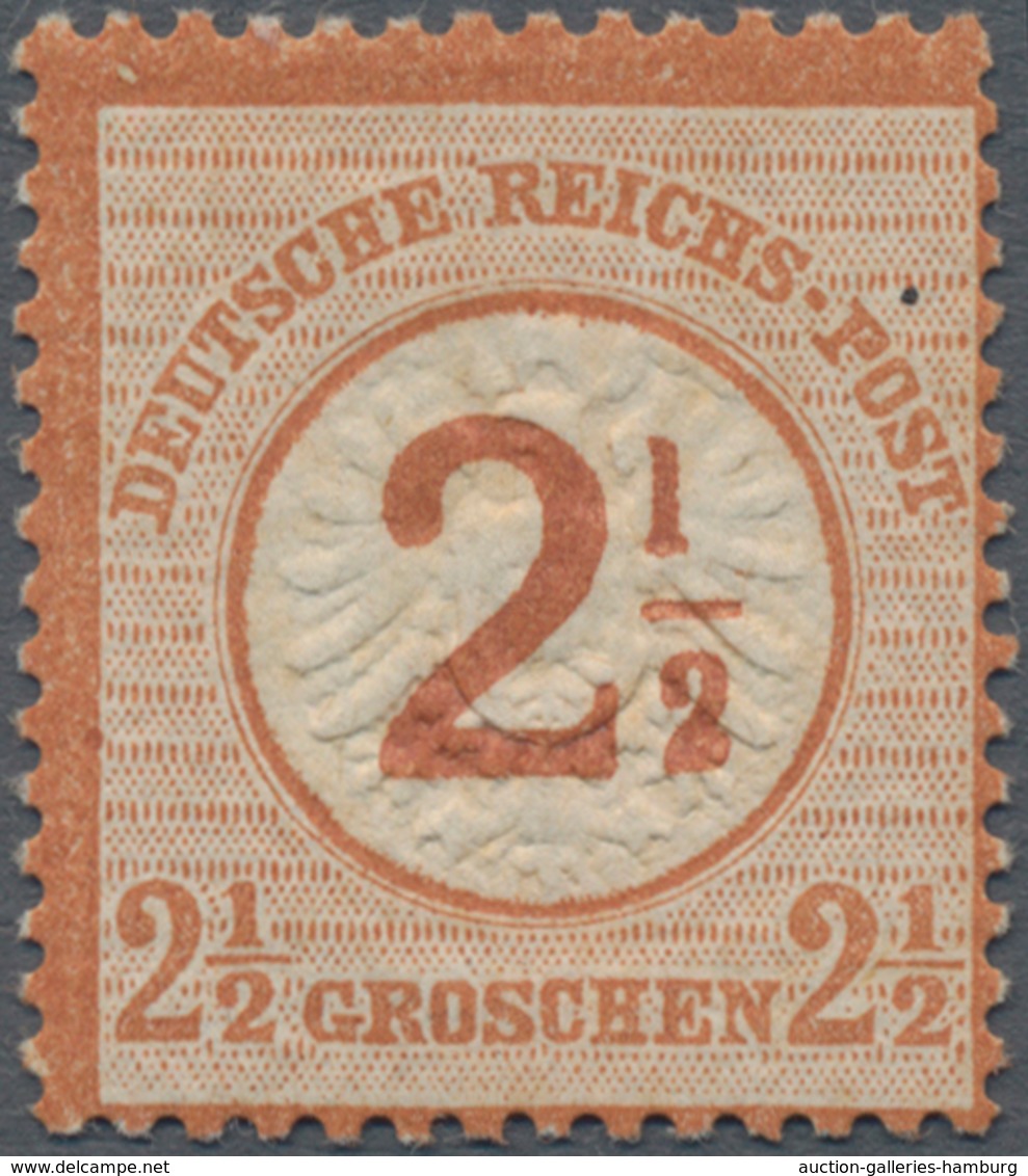 Deutsches Reich - Brustschild: 1872 Großer Schild 2½ Gr. Ungebraucht Mit Plattenfehler I A: Stark Na - Other & Unclassified