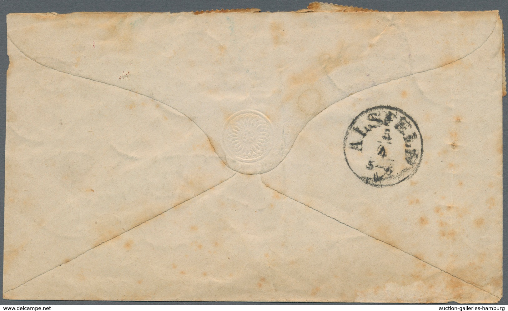Deutsches Reich - Pfennige: 1875, Auslagenbrief In Seltener Währungsmischfrankatur 1 Groschen Ganzsa - Covers & Documents