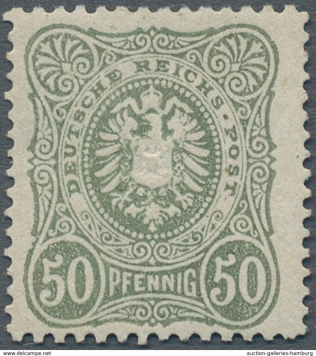 Deutsches Reich - Pfennig: 1880, 50 Pfennig Olivgrau, Frühauflage, Sauber Ungebraucht, Gut Gezähnt U - Sonstige & Ohne Zuordnung